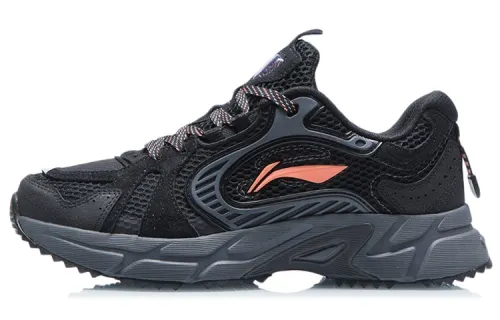 Li Ning Gathering Light Running Shoes Men's Low Top Black