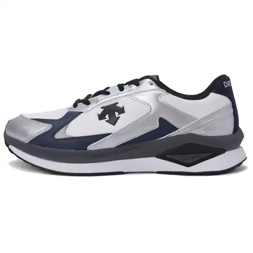 DESCENTE Enerzite Cushioning Slip Resistant Low top Running Shoes Unisex White Blue