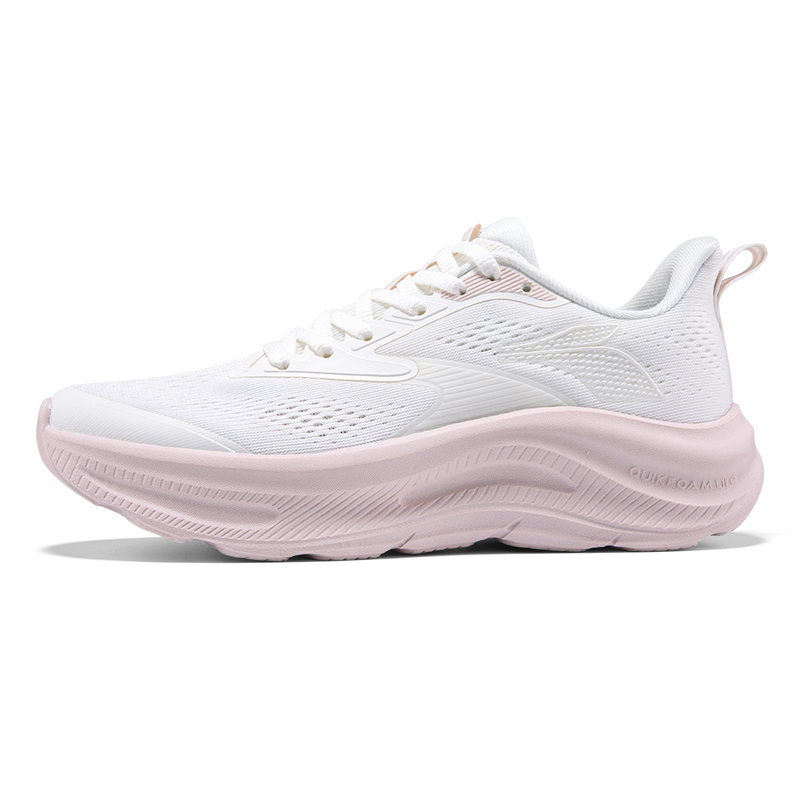 361° Breathable And Lightweight Low top Casual Running Shoes Women’s Feather White Fresh Pink