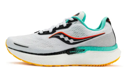 Saucony Cushioning Slip Resistant Abrasion Resistant Support Low top Casual Running Shoes Women's White Black Green
