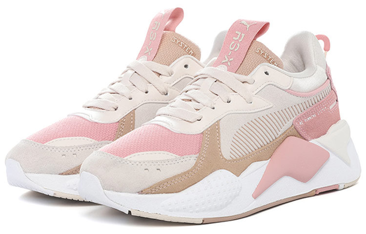 Женские кроссовки PUMA RS-X Reinvention (бежево-розово-коричневые) — Бежевыйрозовыйкоричневый — фото 3