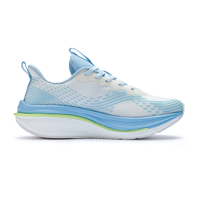 FINEPLAN Cushioning Breathable Cushioning Breathable Low top True Popcorn Midsole Running Shoes Unisex White Blue