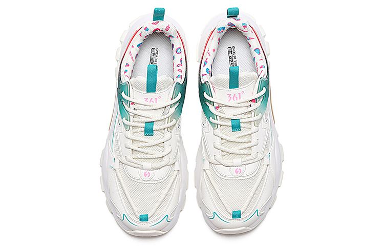 361° QU!KFOAM Vintage Low top Chunky Sneakers Women’s White Green