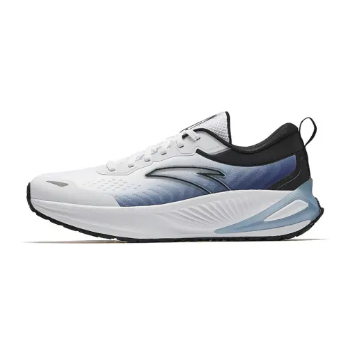Anta Slip Resistant Abrasion Resistant Low top Casual Running Shoes Men's White Blue Black