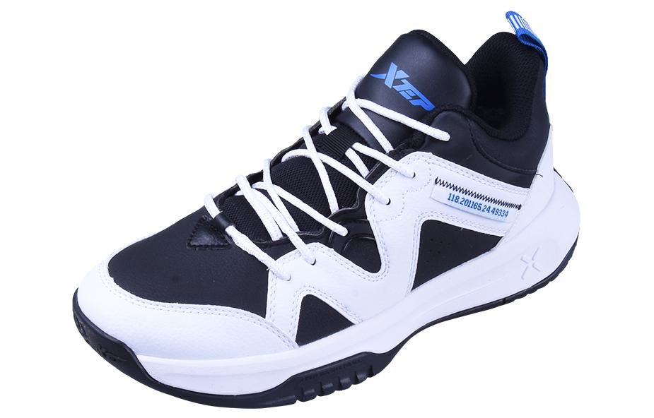 XTEP Casual Fleece Lined Insulated Shoes Synthetic Leather Cushioning Slip Resistant Abrasion Resistant Thermal Low top