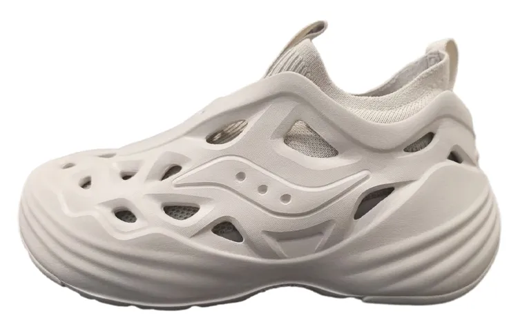 Saucony FOAM WEB Lightweight And Breathable Low top Running Shoes Unisex Light Gray