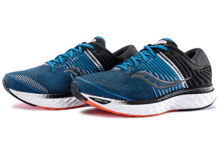 Saucony Triumph 17 Mesh Cushioning Slip Resistant Breathable Lightweight Rebound Low top Running Shoes Men’s Blue Black