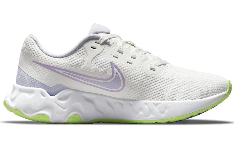 Женские кроссовки Nike Renew Ride 2 (бело-фиолетово-зеленые) — Белый / фиолетовый / зелёный — фото 2