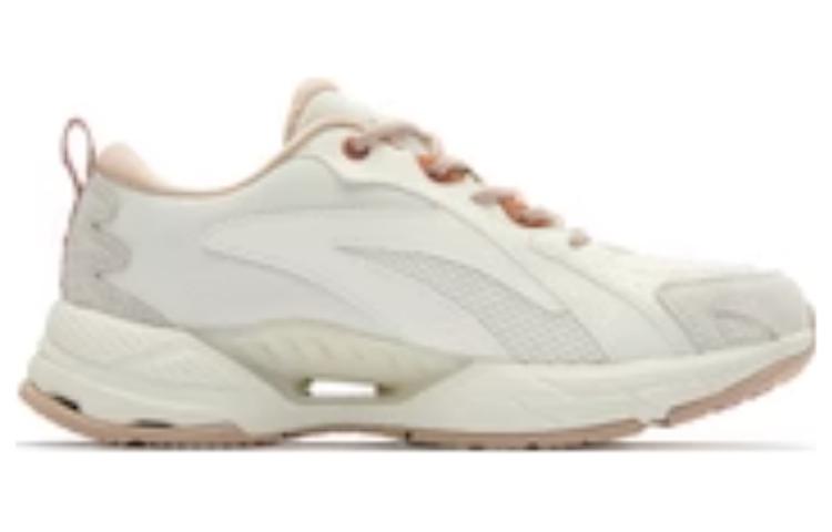QIAODAN VIA9000 Mesh Abrasion Resistant Low top Casual Shoes Women’s White Brown