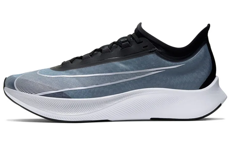 Nike Zoom Fly 3 Slip Resistant Lightweight Non slip Lightweight Low top Marathon Running Shoes Men's Coast Blue