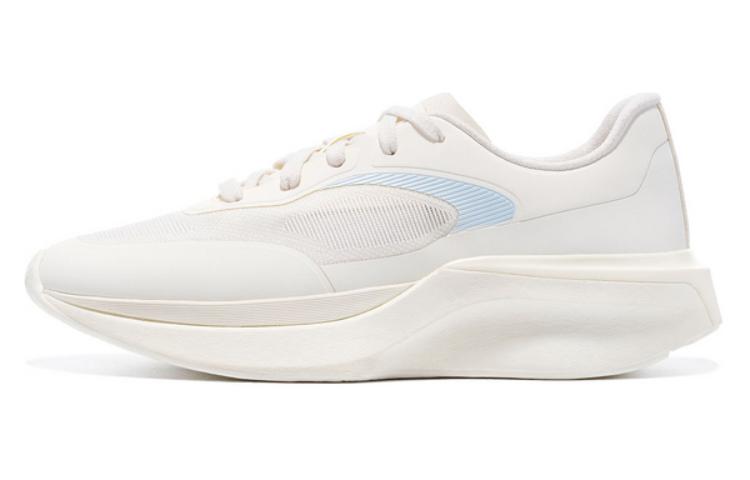LI NING 1990 Rebound Cushioning Height Increasing Low top Casual Running Shoes Women’s White Blue