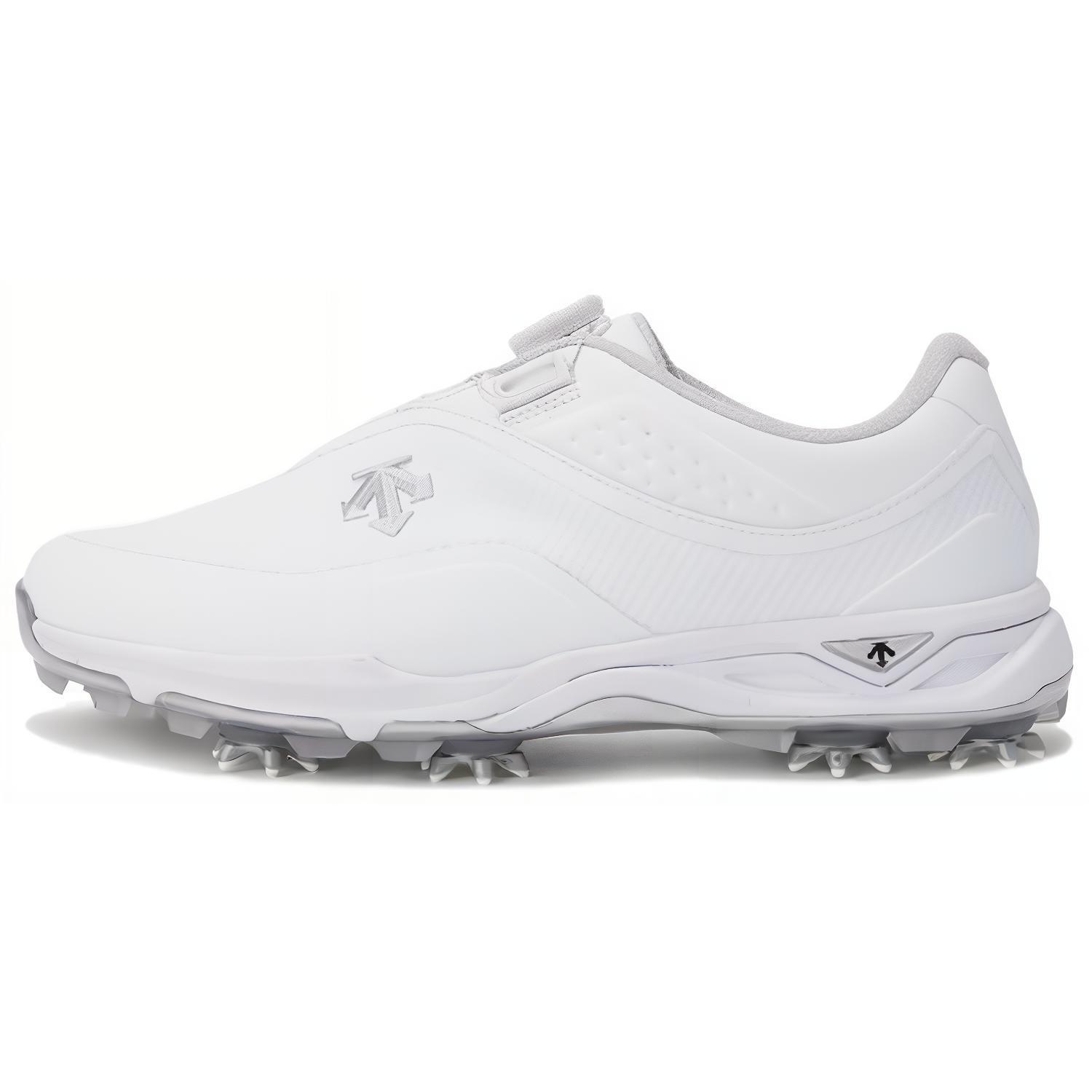 DESCENTE AXLE PRO Boa Cushioning, Wear Resistant Low top Golf Shoes Men's White
