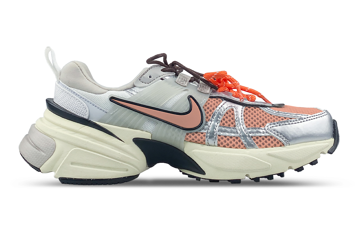 Nike V2K Run Low top Casual City Commuting Running Shoes Women’s White Orange Gray