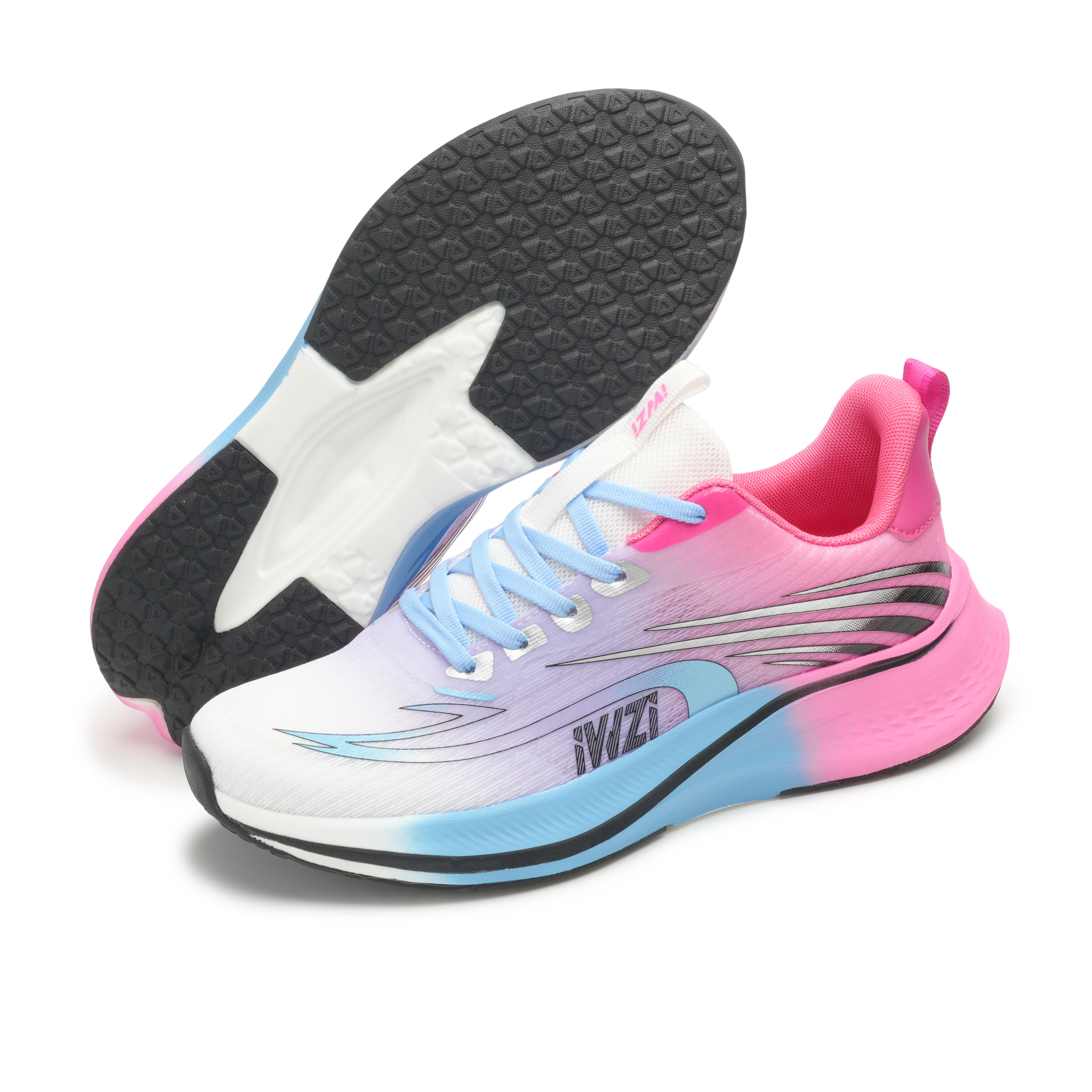 IWZI Low top Running Shoes Unisex Glamor Sea Blue Red
