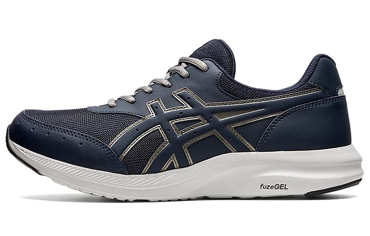 Asics Gel Fun Walker 414 4E Width Low top Running Shoes Men's Navy Blue