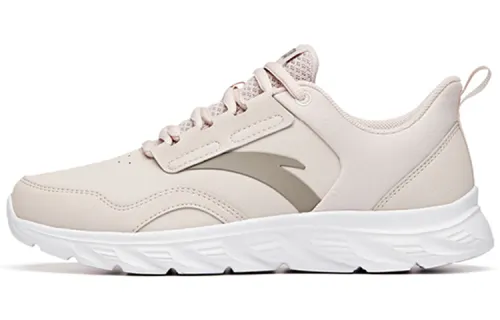 Anta Synthetic Leather Cushioning Slip Resistant Abrasion Resistant Waterproof Low top Running Shoes Women's Lotus Gray