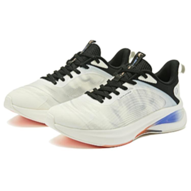 QIAODAN Cushioning Lightweight Cushioning Lightweight Low top Running Shoes Men’s White Black Blue
