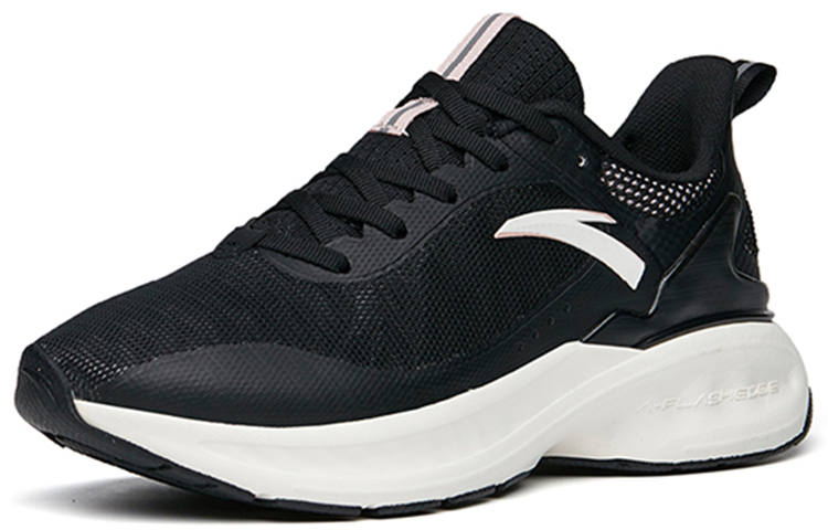 Anta Cushioning Slip Resistant Abrasion Resistant Breathable Low top Running Shoes Women’s Black Gray
