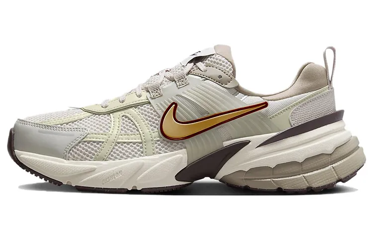 Nike V2K Run Cushioning Slip Resistant Abrasion Resistant Low top Running Shoes Women's Gray White