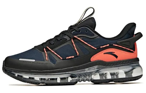 Anta Comfortable Cushioning Slip Resistant Abrasion Resistant Breathable Low top Running Shoes Men's Black Blue Red