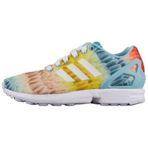 Adidas Originals ZX Flu Slip Resistant Abrasion Resistant Low top Running Shoes Women's Transparent Green