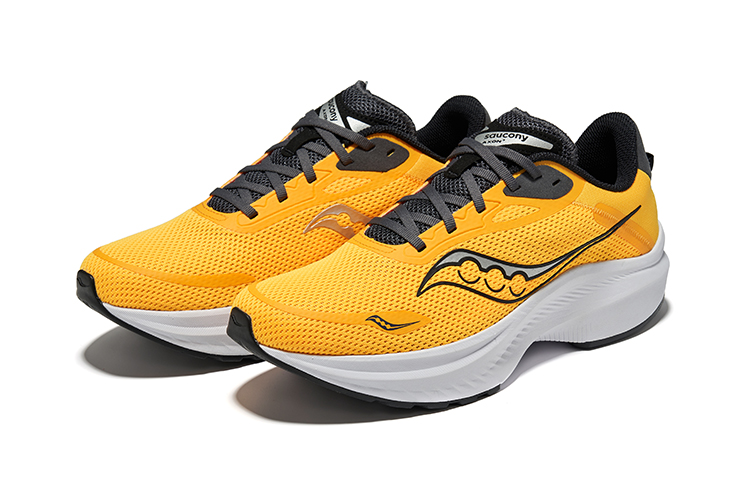 Saucony Axon Pulse 3 Mesh Cushioning Low top Running Shoes Men’s Yellow Black