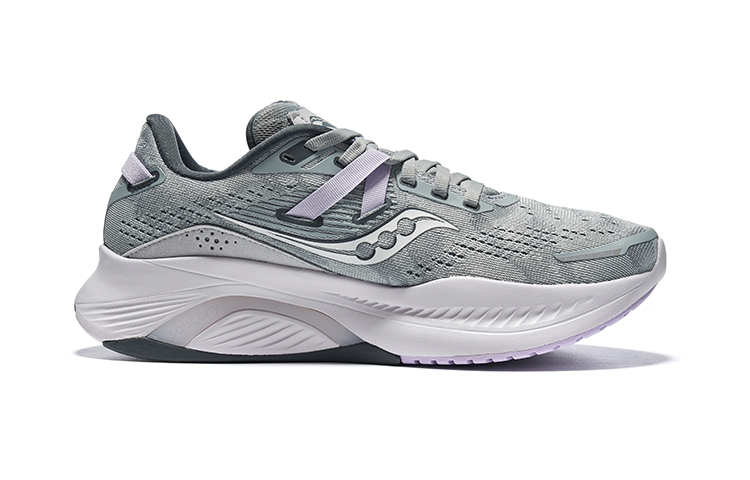 Saucony Guide 16 Fabric Cushioning Breathable Low top Marathon Running Shoes Women’s Gray Purple