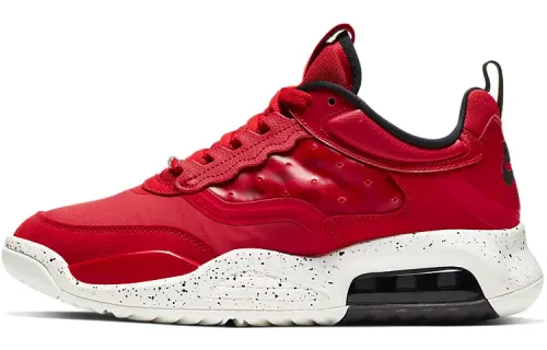 Jordan Maxin 200 retro mesh non-slip lightweight low-top air cushion casual running shoes for men and women same style red and white splashing ink