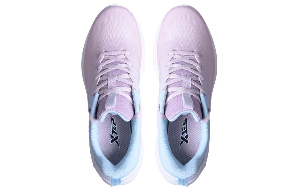 XTEP Cushioning Slip Resistant Abrasion Resistant Low top Running Shoes Women’s Blue Pink