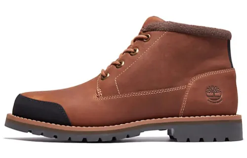 Timberland Larchmont Lined Chukka Leather Abrasion Resistant Ankle Length Outdoor Boots Brown
