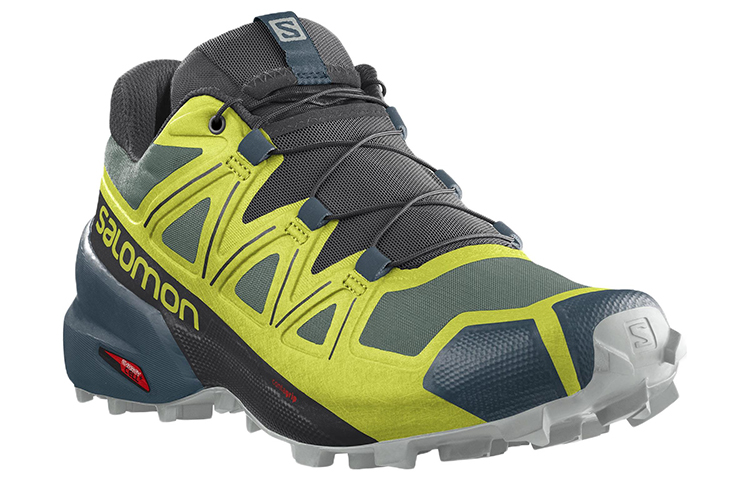 SALOMON Speedcross 5 Comfortable Fabric Abrasion Resistant Low top Trail Running Shoes Men’s Black Yellow
