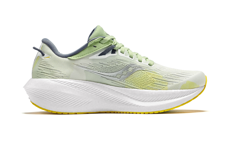 Saucony Triumph Victory 21 Fabric Cushioning Breathable Low top Casual Running Shoes Women’s White Green