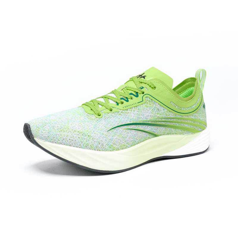 FENHUAKE Cushioning Slip Resistant Abrasion Resistant Low top Full Length Carbon Plate Running Shoes Unisex Green