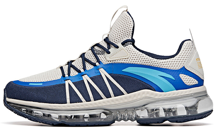Anta Nasa Seeed Full Length Air Cushion Low top Running Shoes Men's Gray Blue