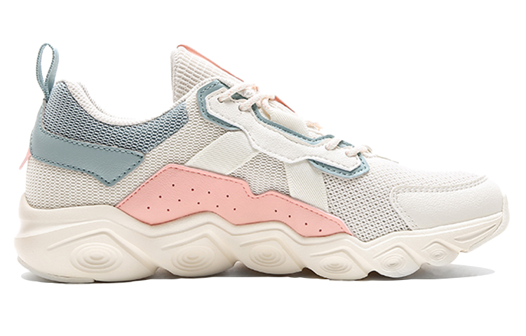 Anta Running Collection Sports Slip Resistant Abrasion Resistant Low top Running Shoes Women’s White Pink Cyan