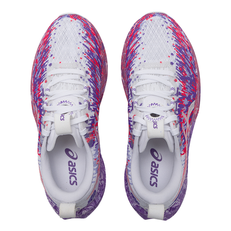 ASICS NOOSA TRI 16 Textile, Synthetic Leather Cushioning Low top Racing Running Shoes Women’s White Purple