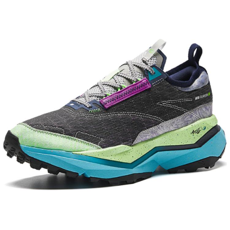 Anta Peregrine Falcon 2 Fabric Slip Resistant Abrasion Resistant Low top Running Shoes Men’s Black Green Blue