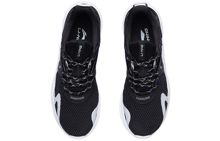 Li Ning Liuyun Lightweight Slip Resistant, Abrasion Resistant, Lightweight Low top Running Shoes Women’s Black White