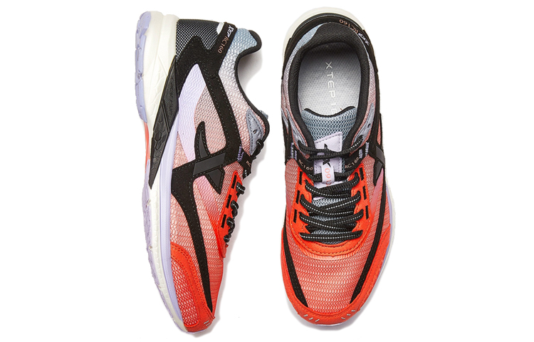 XTEP Race 160 Marathon Textile, Synthetic Leather Cushioning, Wear Resistant Low top Running Shoes Women’s Orange Gray