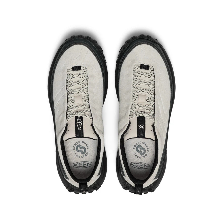 KEEN Mino Leather Low top Casual Trail Running Shoes Women’s Silver Birch White