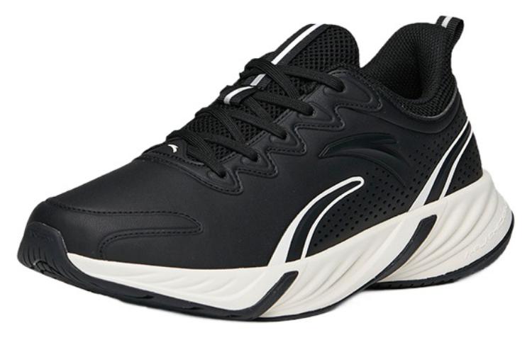 Anta Cushioning Slip Resistant Abrasion Resistant Low top Running Shoes Men’s Black White