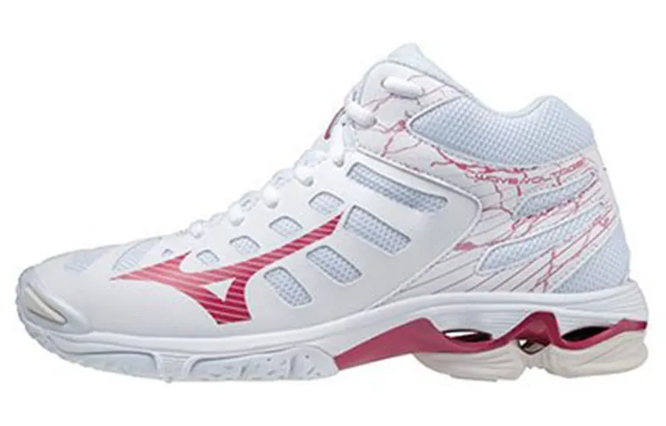Mizuno Wave Voltage Textile, Synthetic Leather Slip Resistant, Abrasion Resistant, Breathable Mid top Running Shoes
