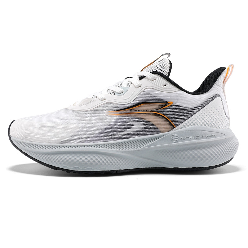 361° Slip Resistant And Breathable Low top Casual Sprint Running Shoes Men’s White Gray