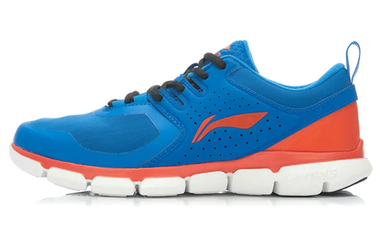 Li Ning Casual Abrasion Resistant Breathable Low top Running Shoes Men's Blue Orange
