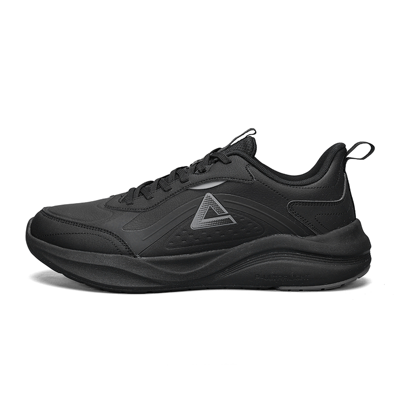 PEAK Cushioning Slip Resistant Abrasion Resistant Running Shoes Men’s All Black