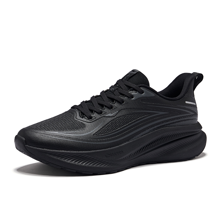 Erke Hawk 2 Cushioning Abrasion Resistant Rebound Low top City Commuting Running Shoes Men’s Jet Black Carbon Gray