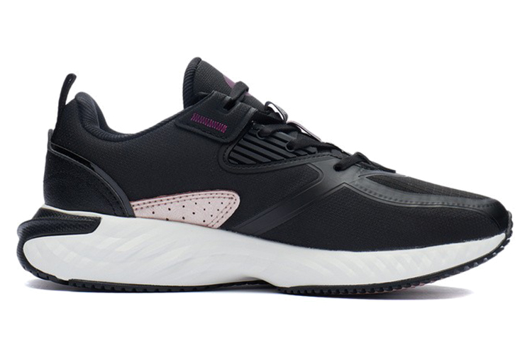 Li Ning Cloud Shield Reflective Cushioning Slip Resistant Abrasion Resistant Low top Running Shoes Women’s Black