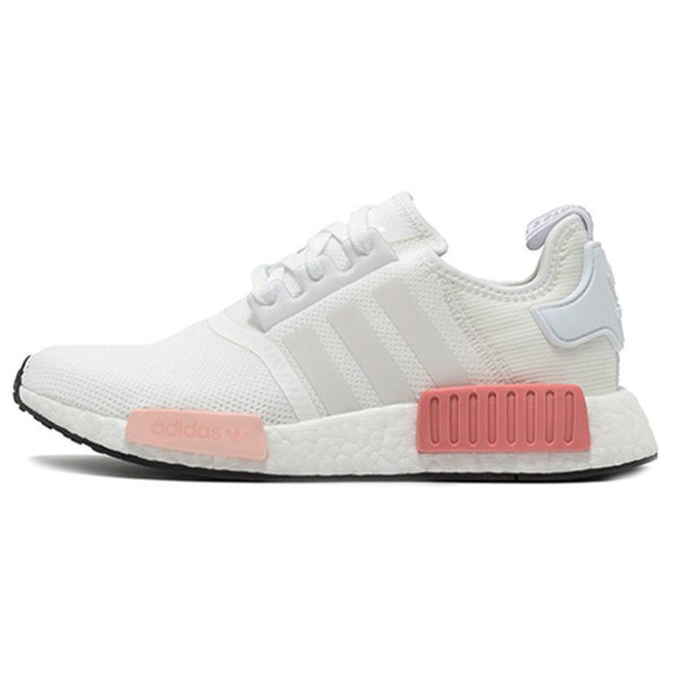 Женские кроссовки adidas originals NMD_R1 White Rose (бело-розовые) — Белый / розовый — фото 1
