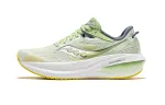 Saucony Triumph Victory 21 Fabric Cushioning Breathable Low top Casual Running Shoes Women's White Green