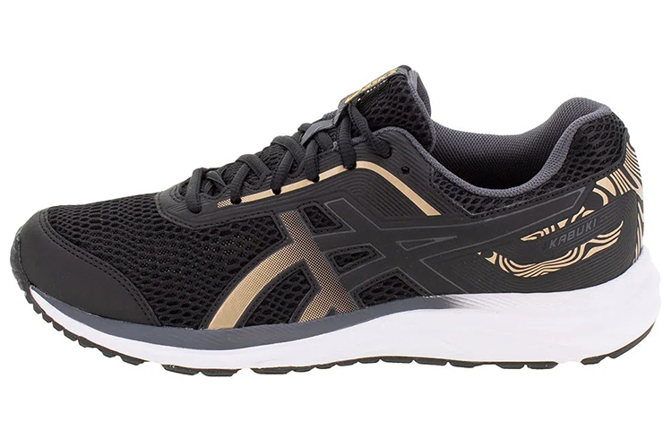 Asics Kabuki Breathable Low top Running Shoes Men's Black Gold